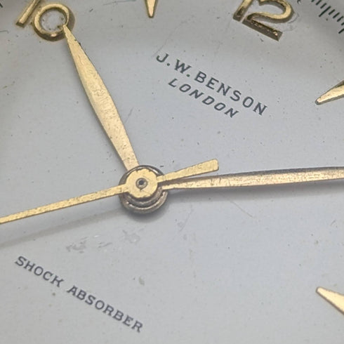 British vintage Benson mechanical wristwatch CYMA Move metal case good operation